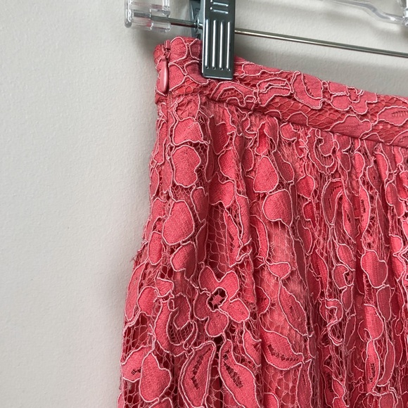 NBD Make Me Blush Pink Floral Lace Mini Skirt - Picture 10 of 11